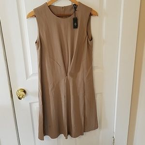 Eleventy. Pinstripe Flow Dress with Pleat detail